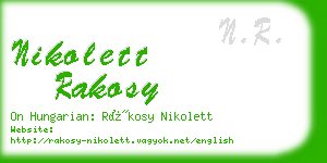 nikolett rakosy business card